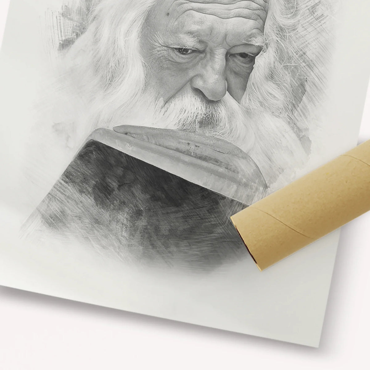 Rabbi Chaim Kanievsky – Black & White – Fine Art Print | Jewish Wall Art, Gedolim Pictures