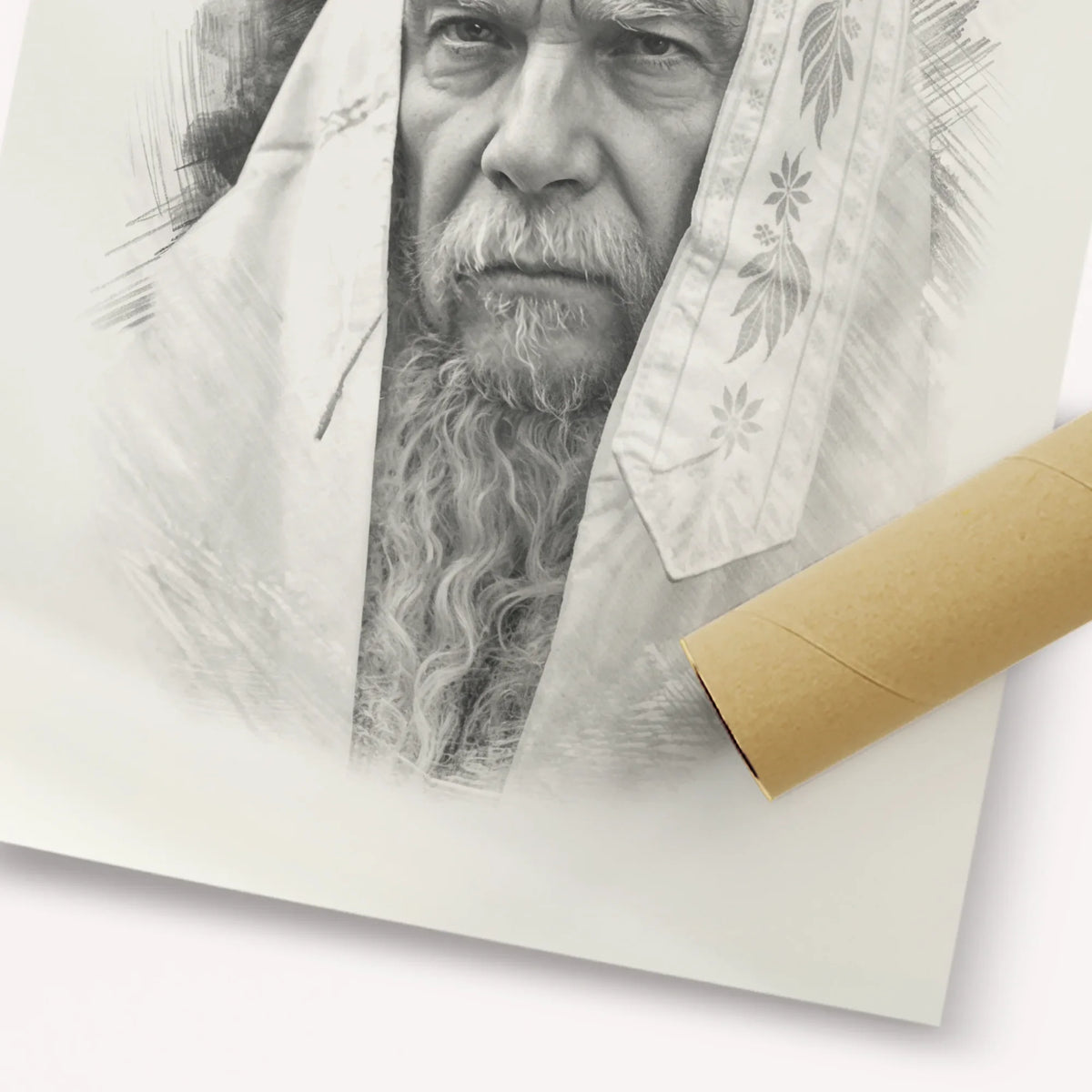 Rabbi Gershon Edelstein – Black & White – Fine Art Print | Jewish Wall Art, Gedolim Pictures