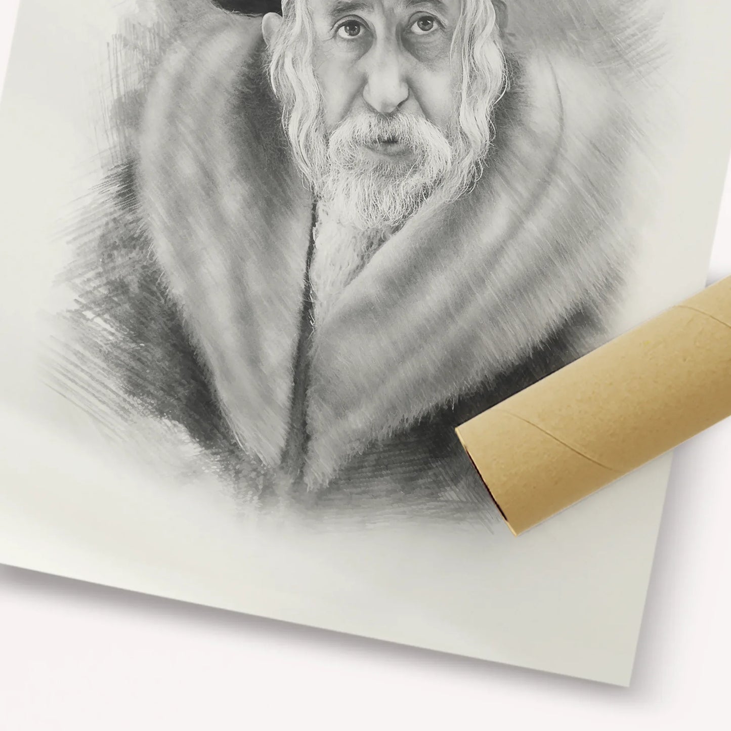 The Tosher Rebbe – Black & White – Fine Art Print | Jewish Wall Art, Gedolim Pictures