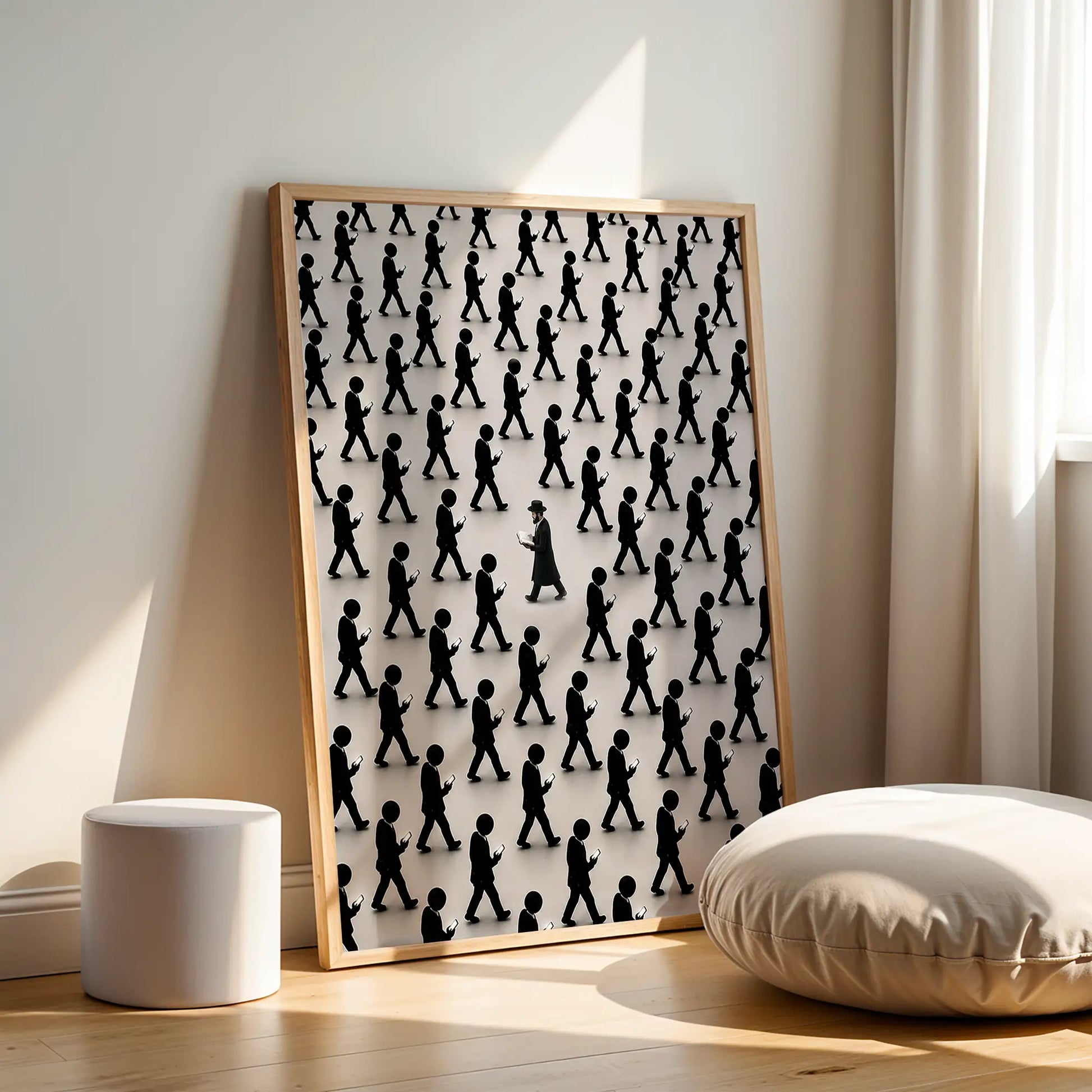 Against the Current – Wood Frame Rectangle | Jewish Wall Art