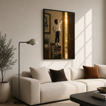 Am HaNetzach - The Eternal Nation – Black Frame Hanging Rectangle | Jewish Wall Art