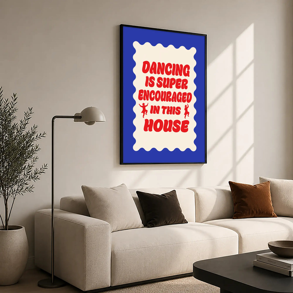 In This House, We Dance – Black Frame Hanging Rectangle | Jewish Wall Art