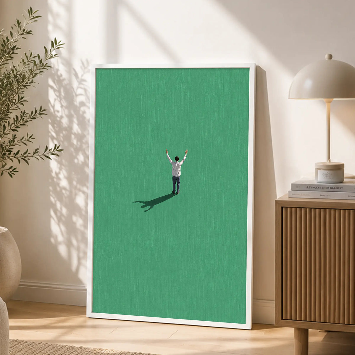 Meeting With the King – White Frame Rectangle | Jewish Wall Art