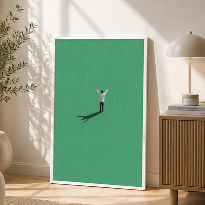 Meeting With the King – White Frame Rectangle | Jewish Wall Art