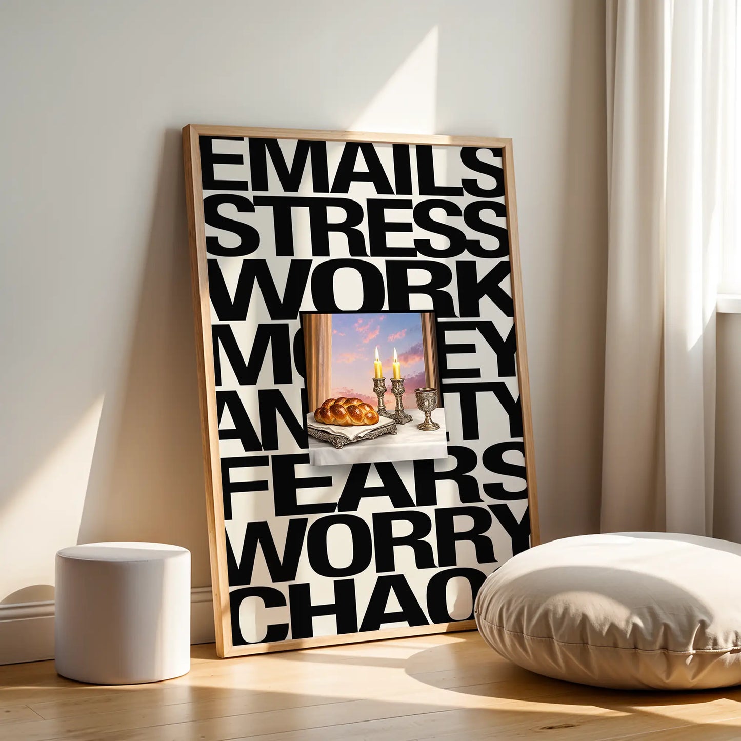 The Precious Gift – Wood Frame Rectangle | Jewish Wall Art