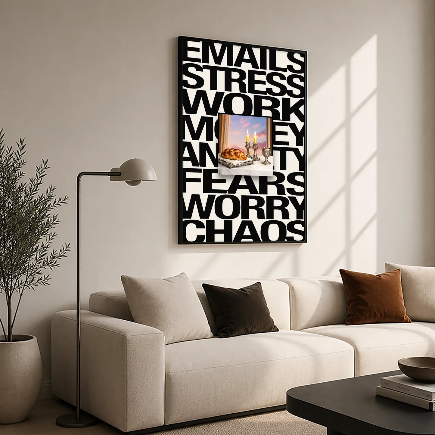 The Precious Gift – Black Frame Hanging Rectangle | Jewish Wall Art