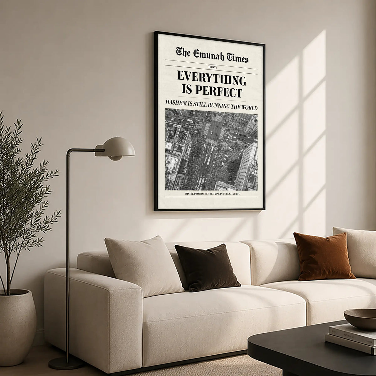 The True News – Black Frame Hanging Rectangle | Jewish Wall Art