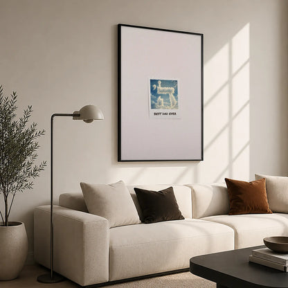 Best Dad Ever – Black Framed Jewish Art Hanging on Wall | Hebrew Hashem Cloud Print