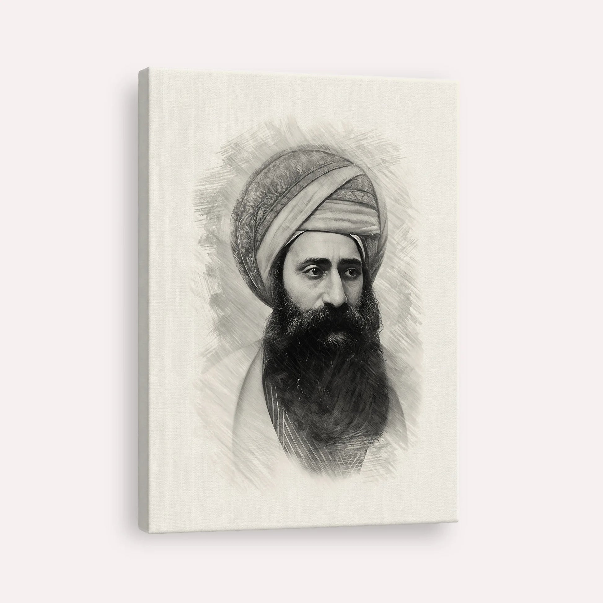 Ben Ish Chai – Black & White – Canvas Vertical | Jewish Wall Art, Gedolim Pictures