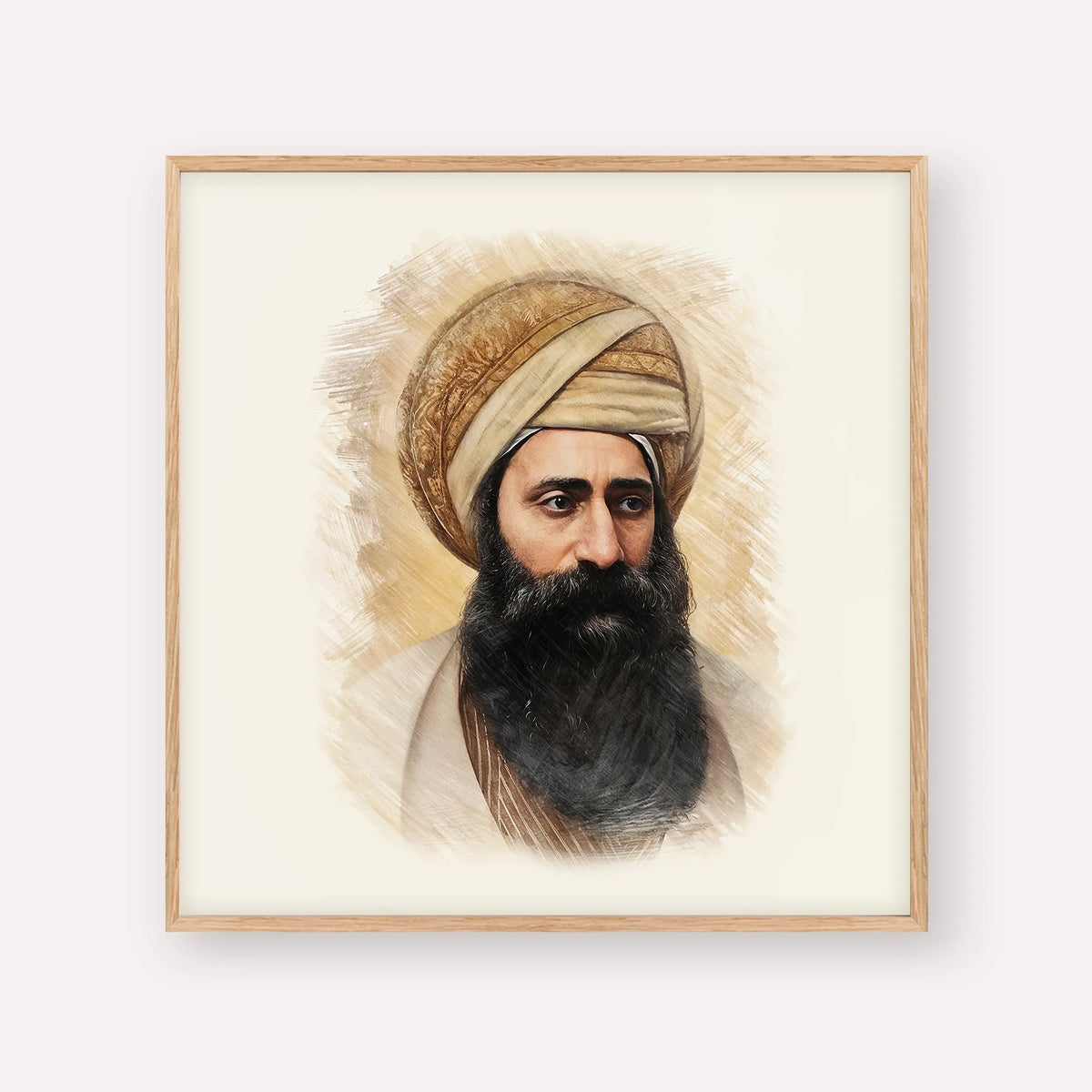 Ben Ish Chai – Wood Frame Square | Jewish Wall Art, Gedolim Pictures