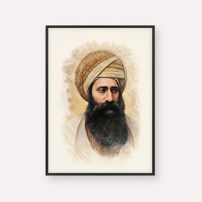 Ben Ish Chai – Black Frame Vertical | Jewish Wall Art, Gedolim Pictures