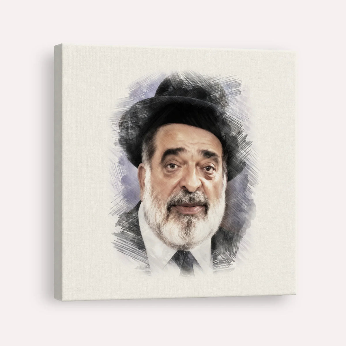 Chacham Ben Tzion Abba Shaul – Canvas Square | Jewish Wall Art, Gedolim Pictures