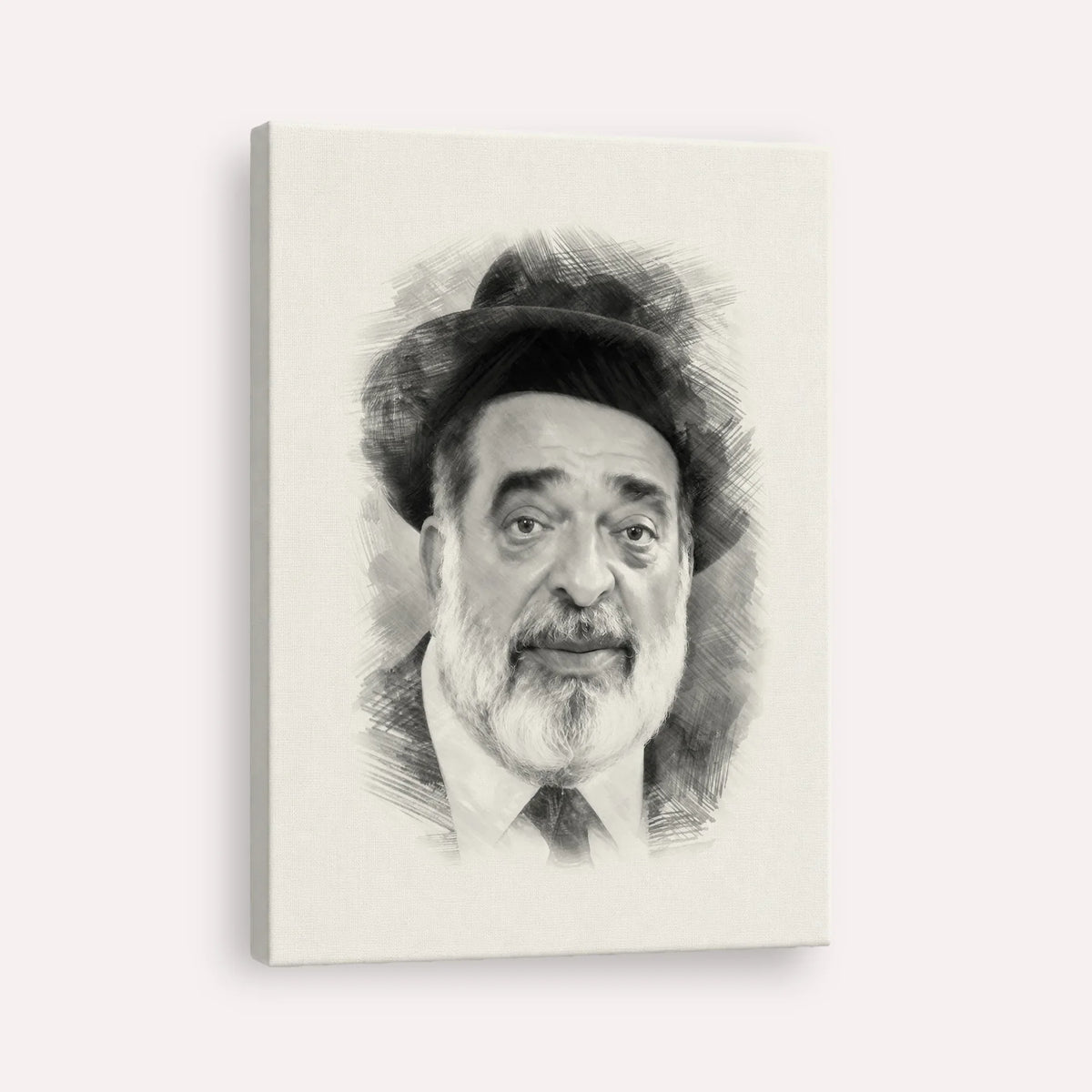 Chacham Ben Tzion Abba Shaul – Black & White – Canvas Vertical | Jewish Wall Art, Gedolim Pictures