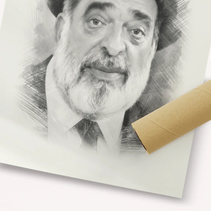 Chacham Ben Tzion Abba Shaul – Black & White – Fine Art Print | Jewish Wall Art, Gedolim Pictures