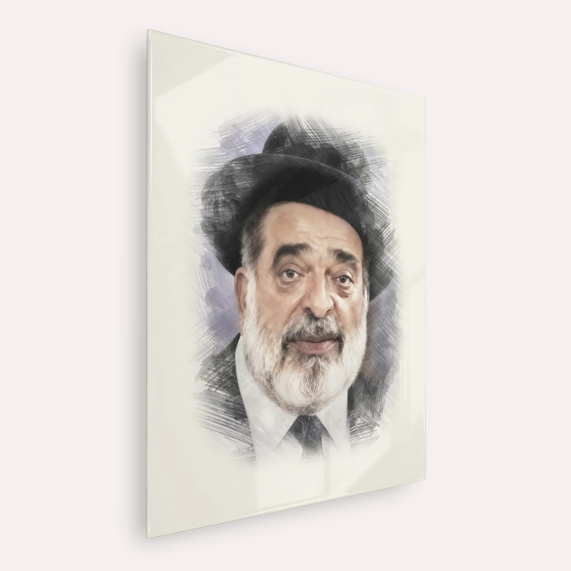 Chacham Ben Tzion Abba Shaul – Acrylic Glass Vertical | Jewish Wall Art, Gedolim Pictures