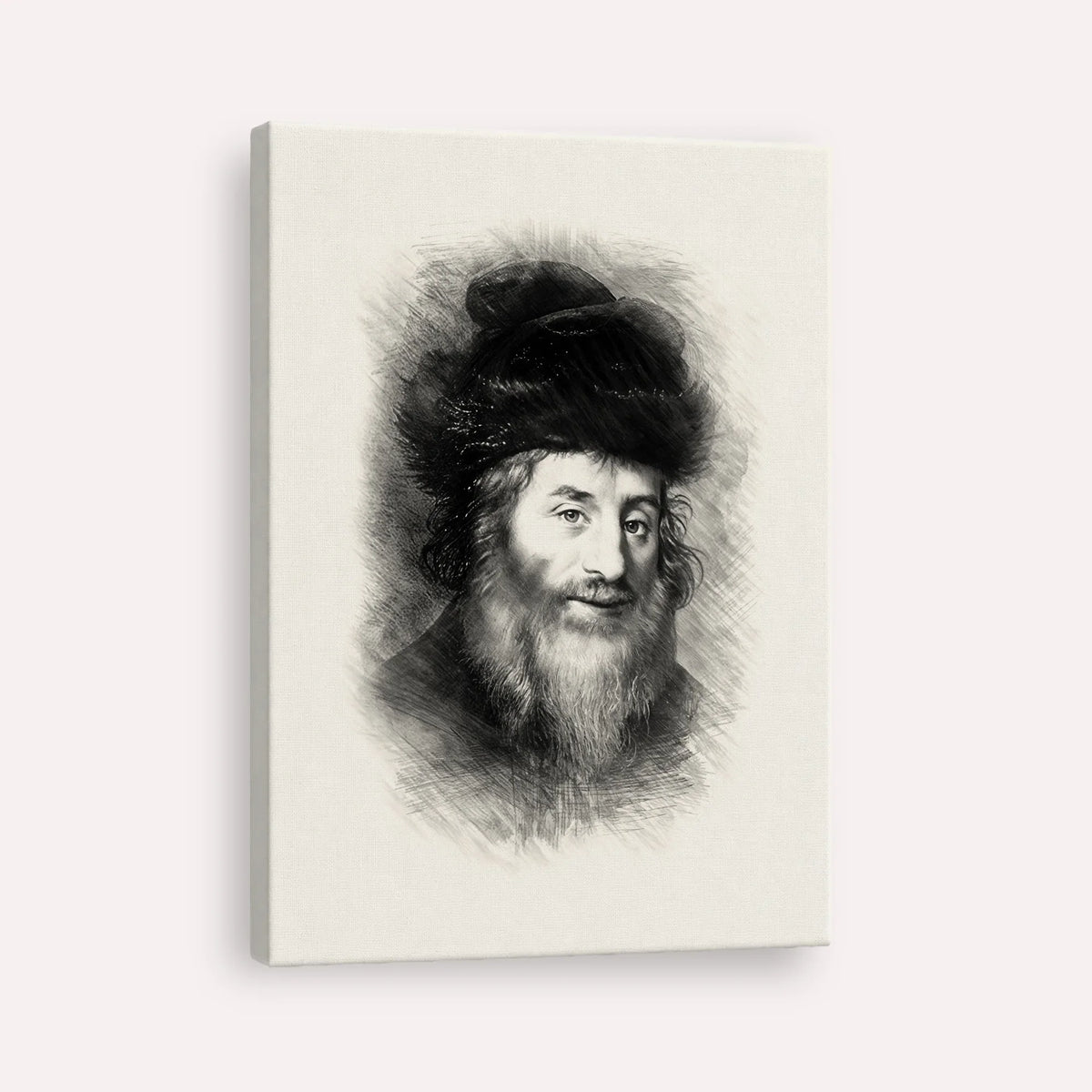 Chatam Sofer – Black & White – Canvas Vertical | Jewish Wall Art, Gedolim Pictures