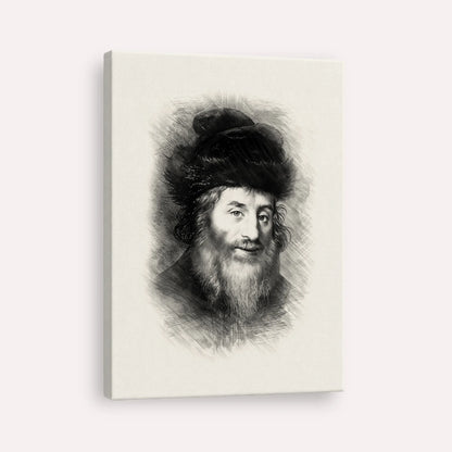 Chatam Sofer – Black & White – Canvas Vertical | Jewish Wall Art, Gedolim Pictures