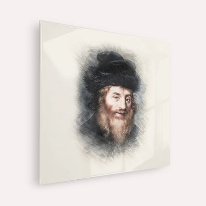 Chatam Sofer – Acrylic Glass Square | Jewish Wall Art, Gedolim Pictures