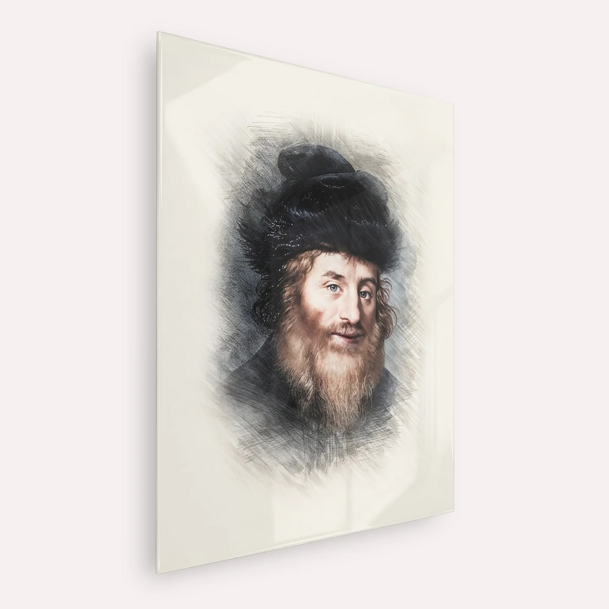 Chatam Sofer – Acrylic Glass Vertical | Jewish Wall Art, Gedolim Pictures