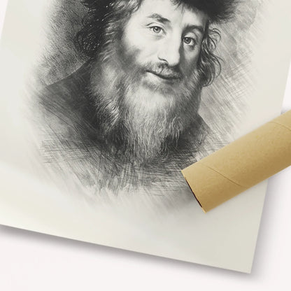 Chatam Sofer – Black & White – Fine Art Print | Jewish Wall Art, Gedolim Pictures