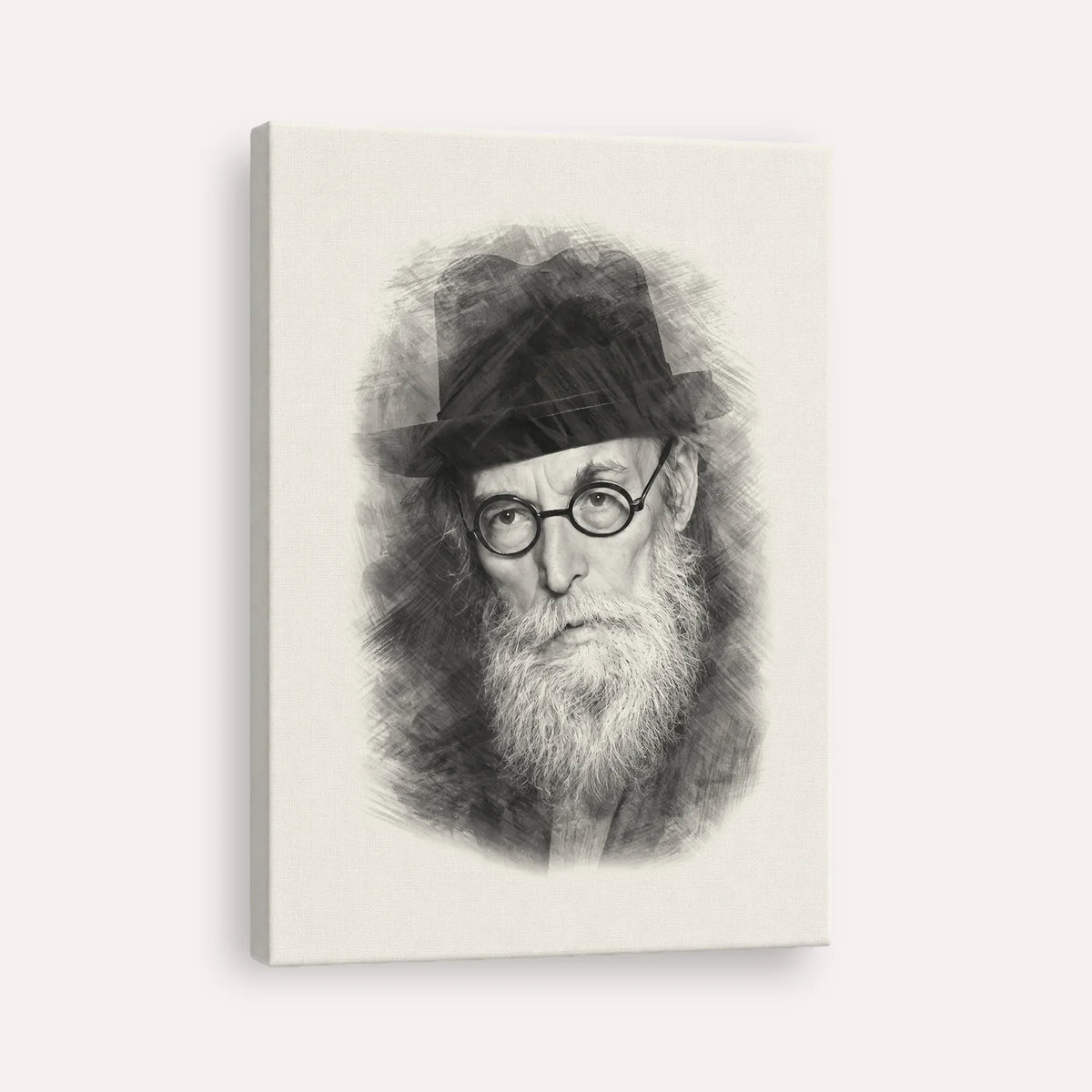 Chazon Ish – Black & White – Canvas Vertical | Jewish Wall Art, Gedolim Pictures