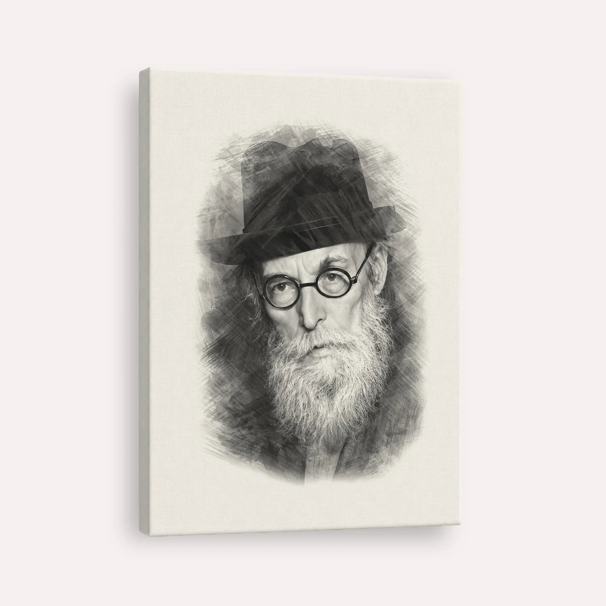 Chazon Ish – Black & White – Canvas Vertical | Jewish Wall Art, Gedolim Pictures