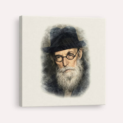 Chazon Ish – Canvas Square | Jewish Wall Art, Gedolim Pictures
