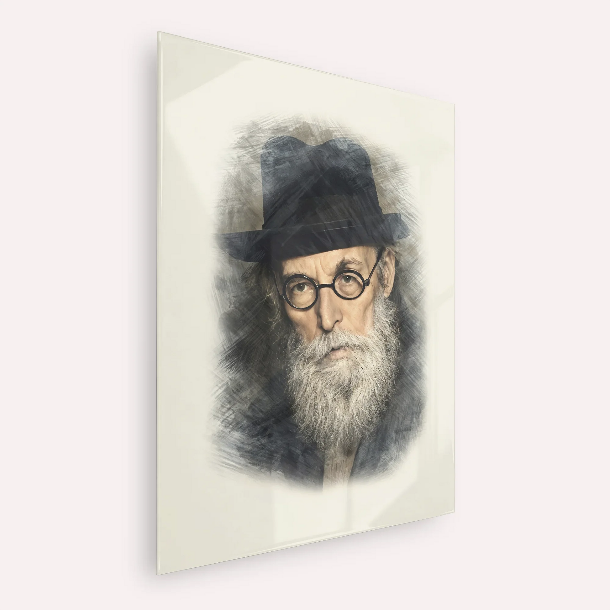 Chazon Ish – Acrylic Glass Vertical | Jewish Wall Art, Gedolim Pictures