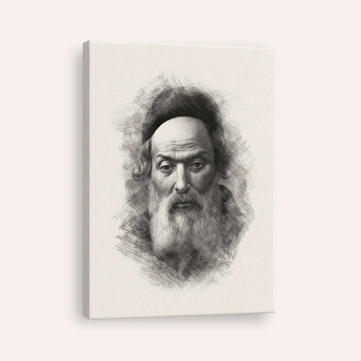 Chofetz Chaim – Black & White – Canvas Vertical | Jewish Wall Art, Gedolim Pictures