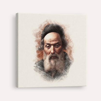 Chofetz Chaim – Canvas Square | Jewish Wall Art, Gedolim Pictures