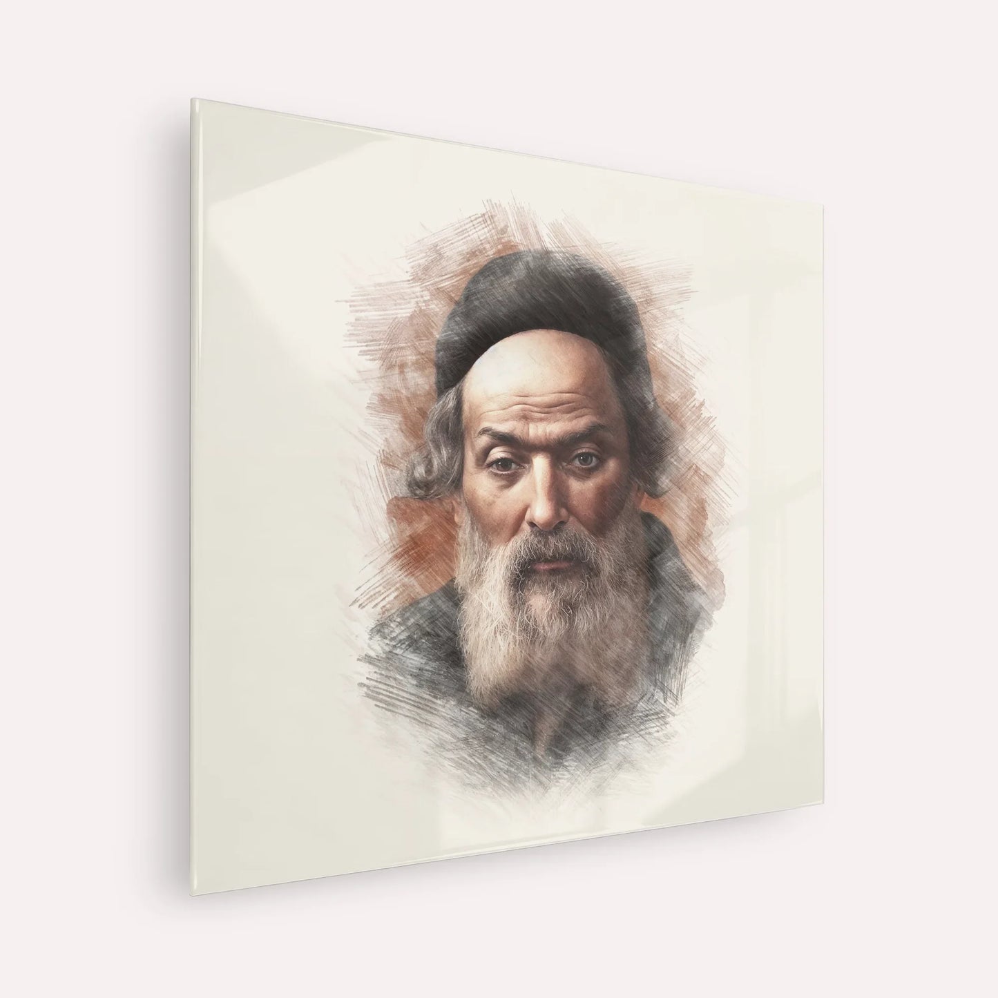 Chofetz Chaim – Acrylic Glass Square | Jewish Wall Art, Gedolim Pictures