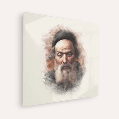Chofetz Chaim – Acrylic Glass Square | Jewish Wall Art, Gedolim Pictures