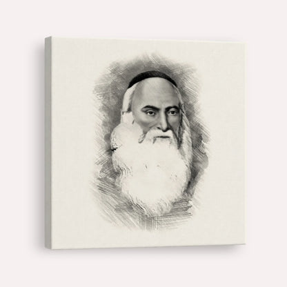 Don Isaac Abarbanel – Black & White – Canvas Square | Jewish Wall Art, Gedolim Pictures