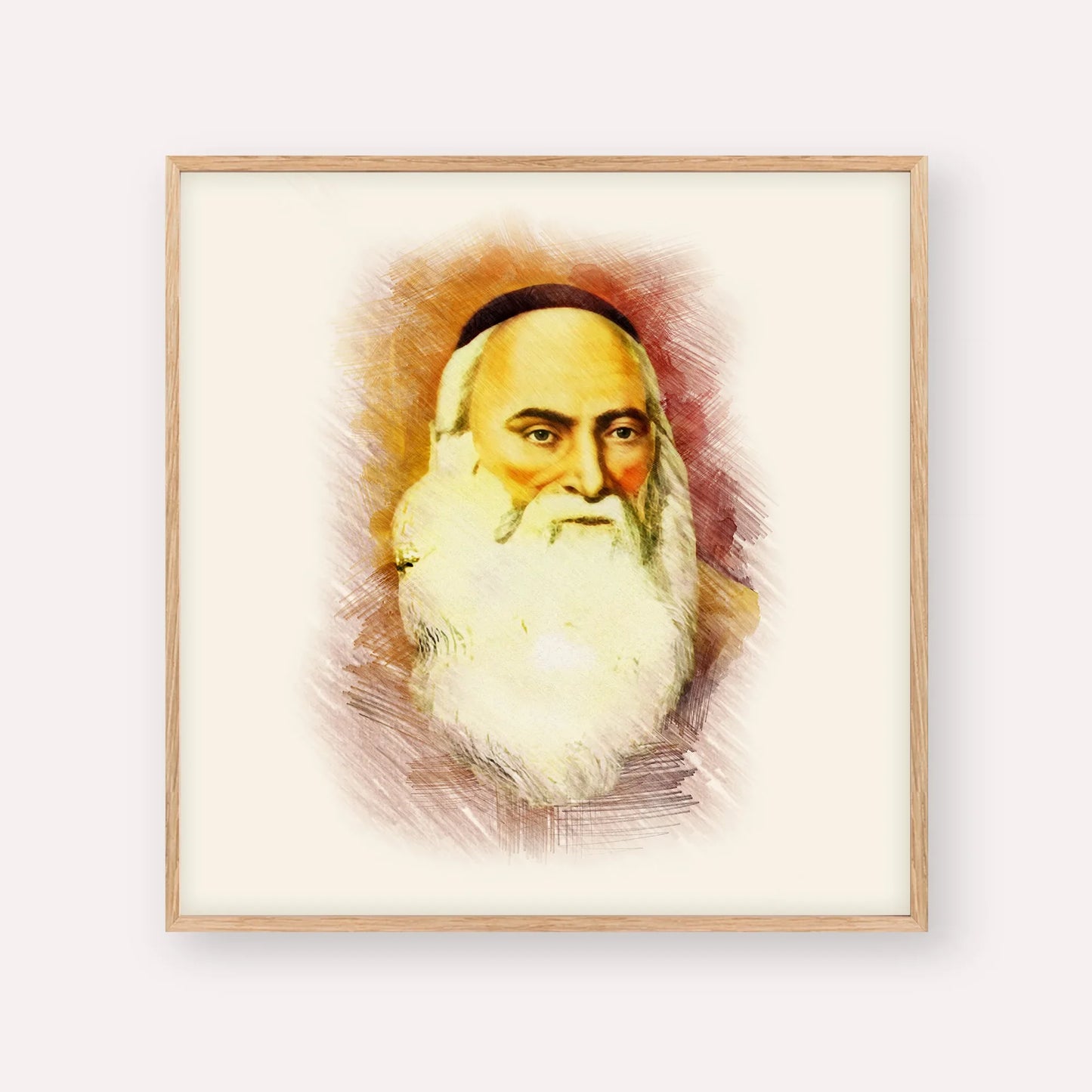 Don Isaac Abarbanel – Wood Frame Square | Jewish Wall Art, Gedolim Pictures