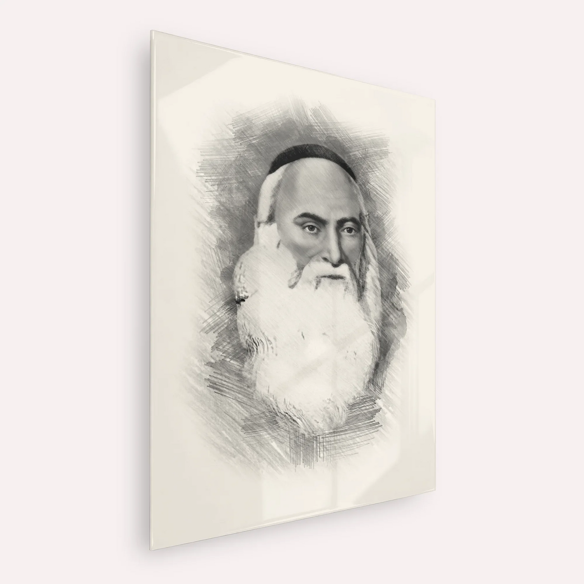 Don Isaac Abarbanel – Black & White – Acrylic Glass Vertical | Jewish Wall Art, Gedolim Pictures