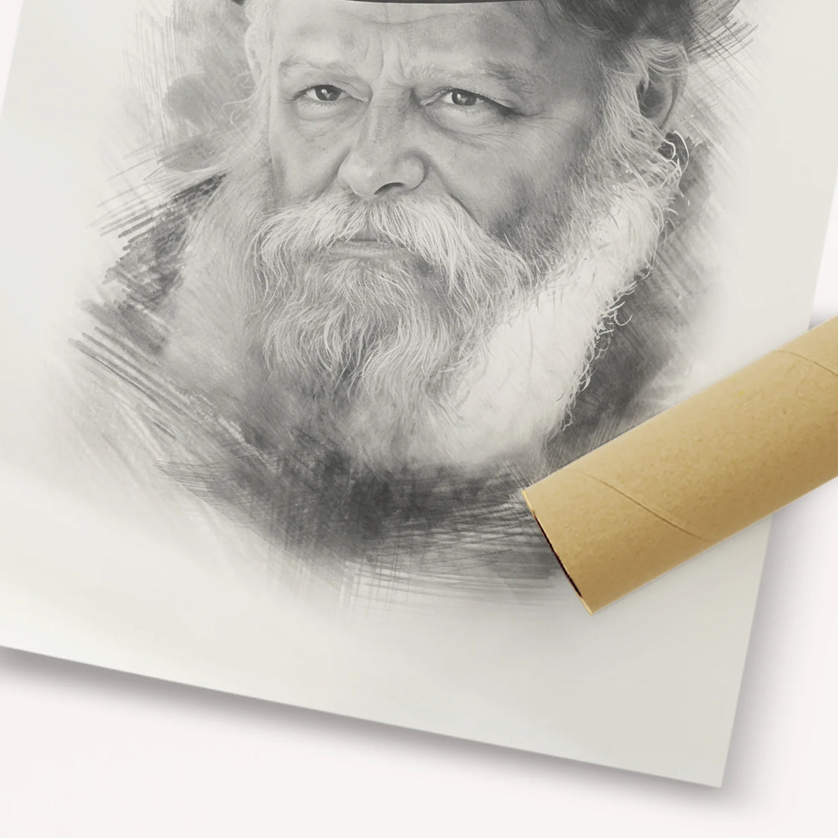 Lubavitcher Rebbe (2) – Black & White – Fine Art Print | Jewish Wall Art, Gedolim Pictures