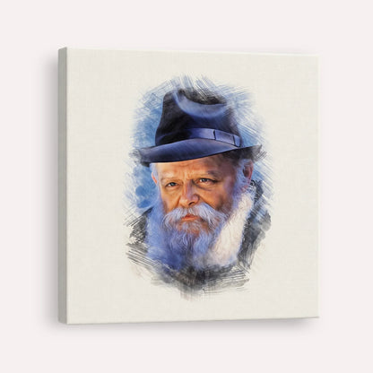 Lubavitcher Rebbe (2) – Canvas Square | Jewish Wall Art, Gedolim Pictures