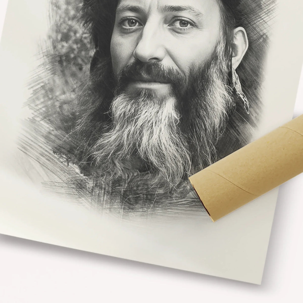 Rabbi Abraham Isaac Kook – Black & White – Fine Art Print | Jewish Wall Art, Gedolim Pictures