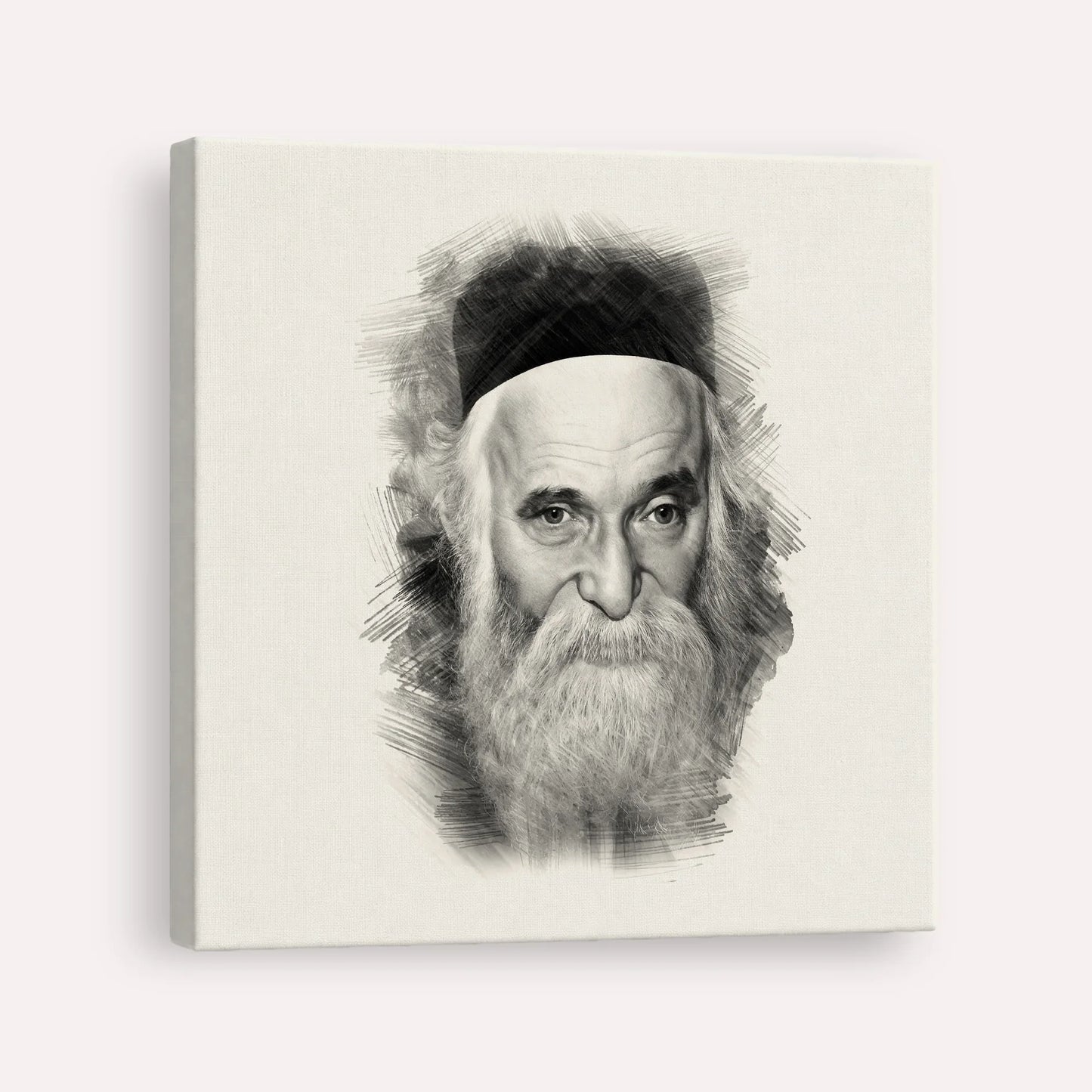 Rabbi Aharon Kotler – Black & White – Canvas Square | Jewish Wall Art, Gedolim Pictures