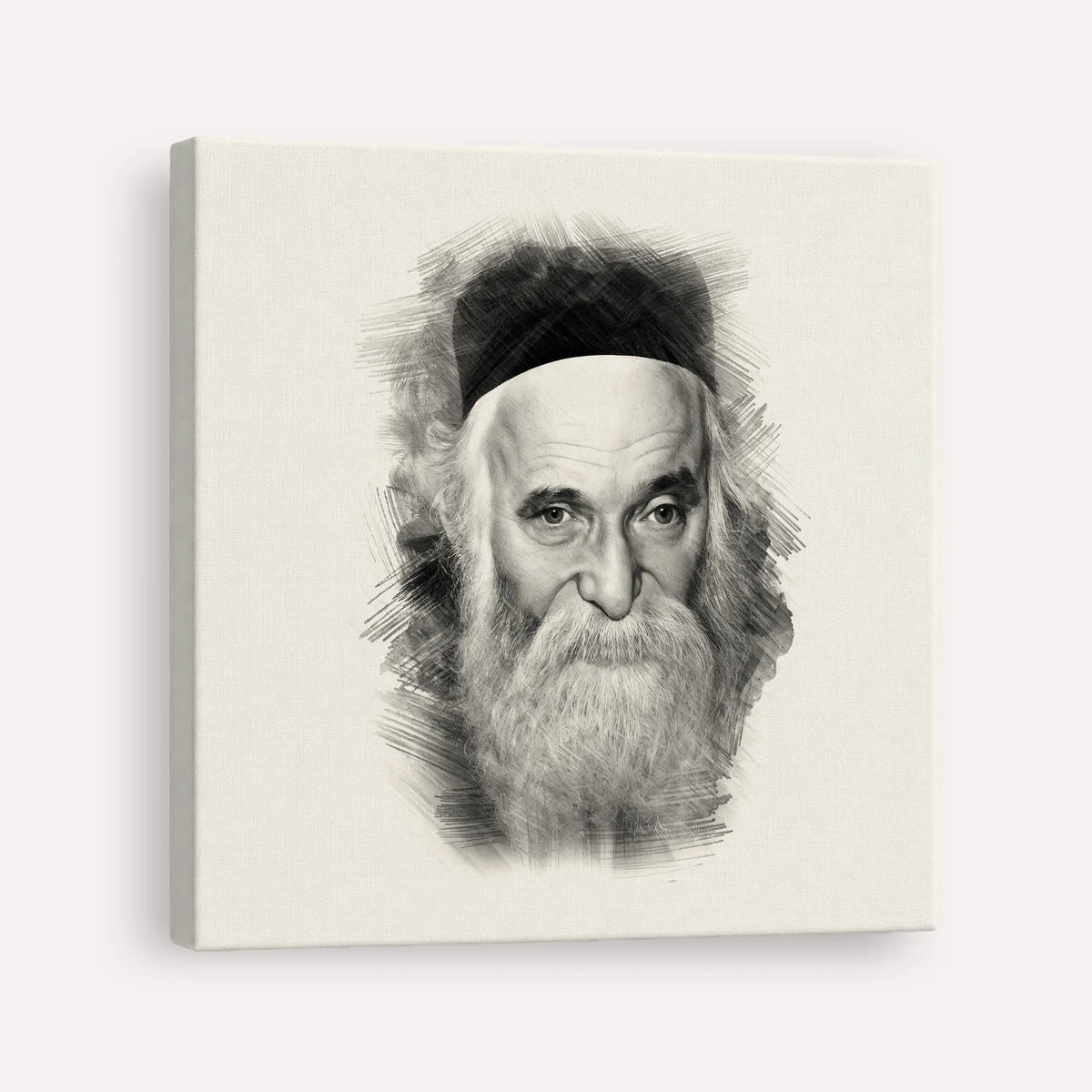 Rabbi Aharon Kotler – Black & White – Canvas Square | Jewish Wall Art, Gedolim Pictures