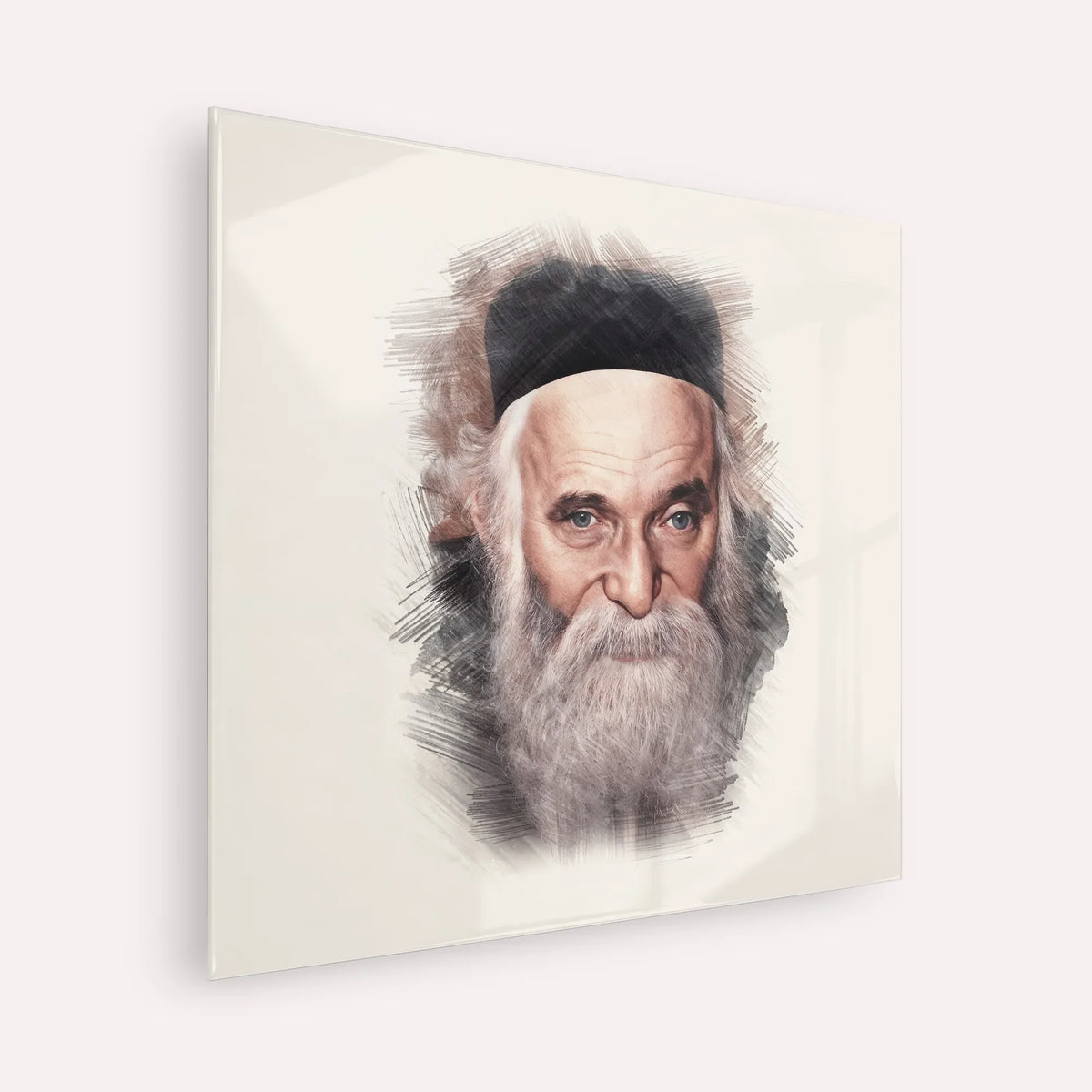 Rabbi Aharon Kotler – Acrylic Glass Square | Jewish Wall Art, Gedolim Pictures