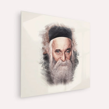 Rabbi Aharon Kotler – Acrylic Glass Square | Jewish Wall Art, Gedolim Pictures