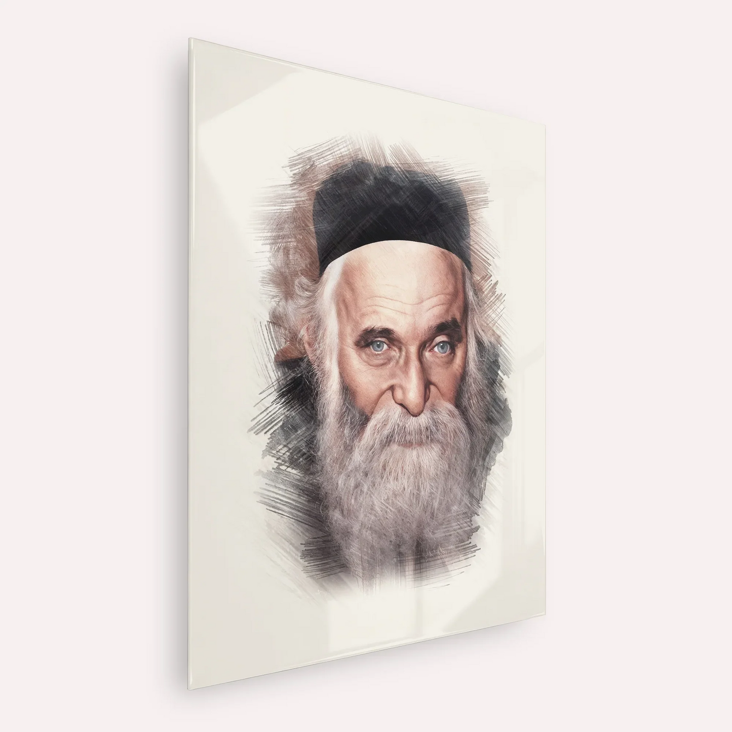 Rabbi Aharon Kotler – Black & White – Acrylic Glass Vertical | Jewish Wall Art, Gedolim Pictures