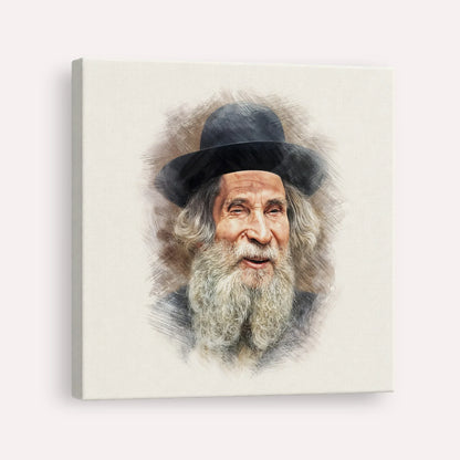 Rabbi Aharon Yehuda Leib Shteinman – Canvas Square | Jewish Wall Art, Gedolim Pictures