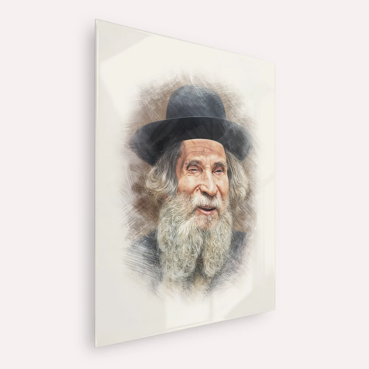 Rabbi Aharon Yehuda Leib Shteinman – Acrylic Glass Vertical | Jewish Wall Art, Gedolim Pictures
