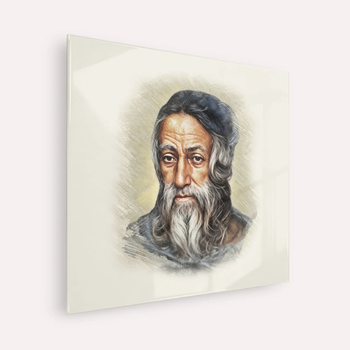 Rabbi Amram Ben Diwan – Acrylic Glass Square | Jewish Wall Art, Gedolim Pictures