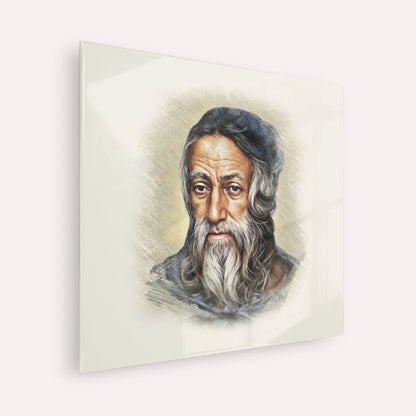 Rabbi Amram Ben Diwan – Acrylic Glass Square | Jewish Wall Art, Gedolim Pictures