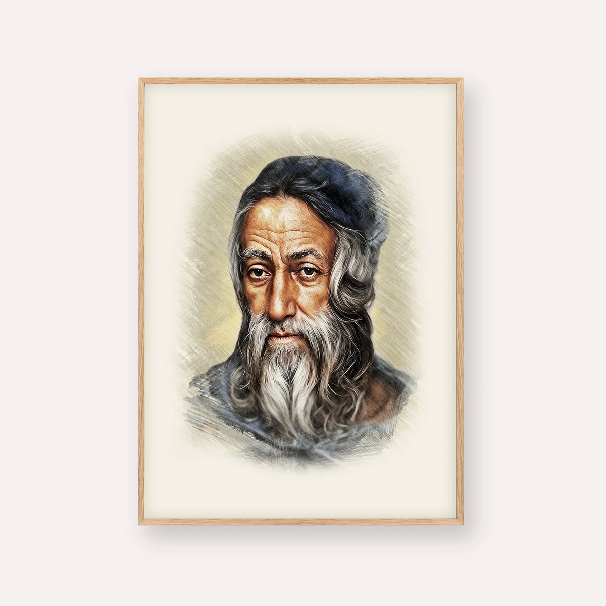 Rabbi Amram Ben Diwan – Wood Frame Vertical | Jewish Wall Art, Gedolim Pictures