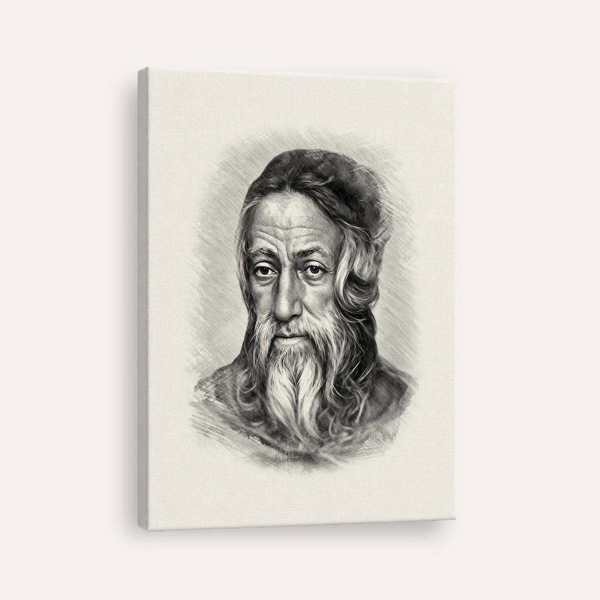 Rabbi Amram Ben Diwan – Black & White – Canvas Vertical | Jewish Wall Art, Gedolim Pictures