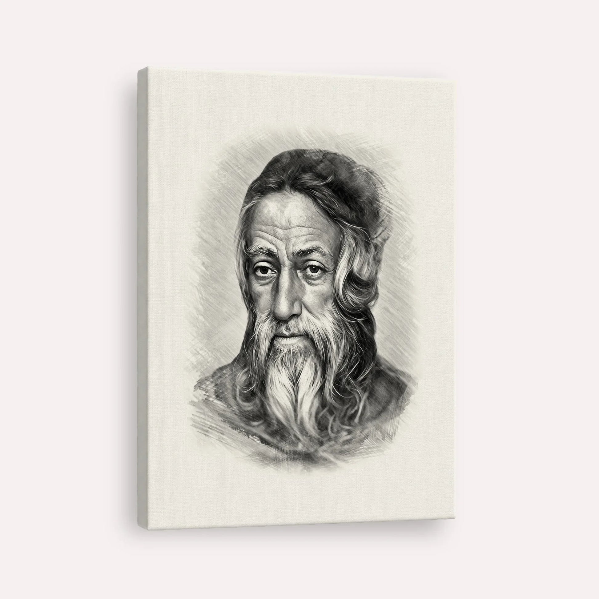Rabbi Amram Ben Diwan – Black & White – Canvas Vertical | Jewish Wall Art, Gedolim Pictures